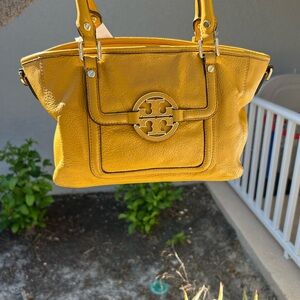 Tory Burch Yellow Leather Handbag